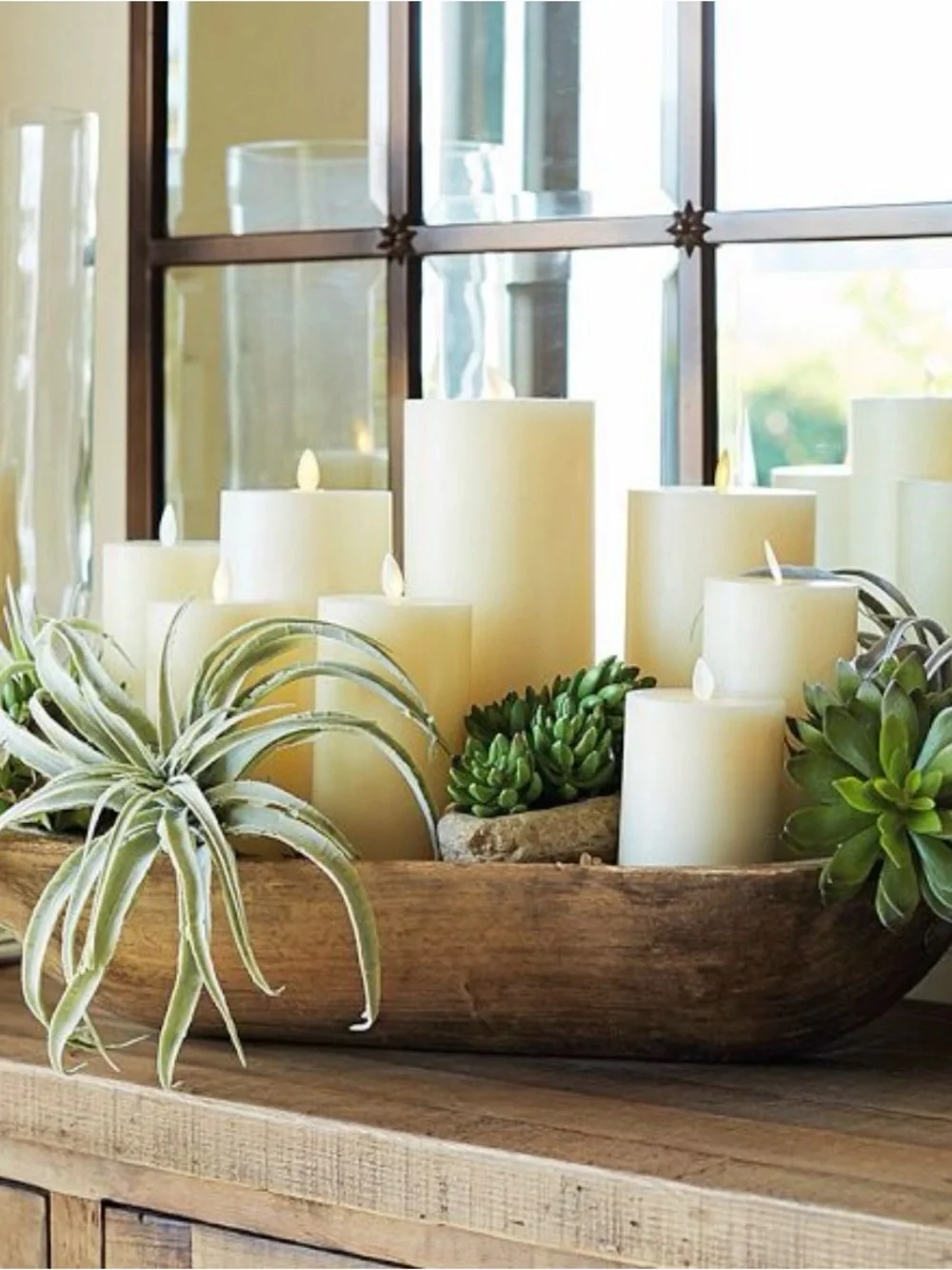 Pottery Barn Ivory Premium Flameless Pillar Candles ~ 3” x 3.5”